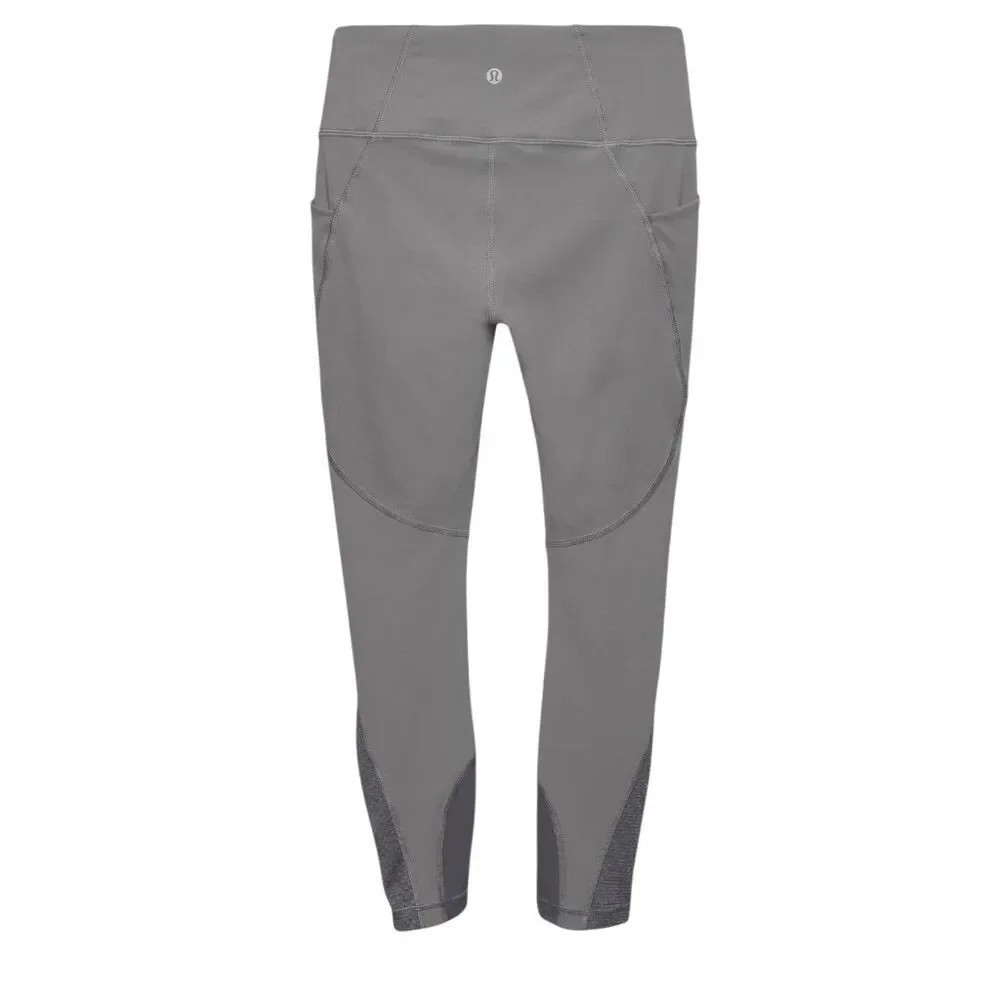 LULULEMON ATHLETICA Run Smoothly 7/8 Tight 25' In Titanium Size 6